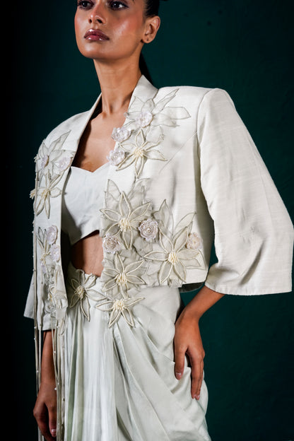 "Oath" Jacket with bustier and skirt