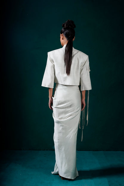 "Oath" Jacket with bustier and skirt