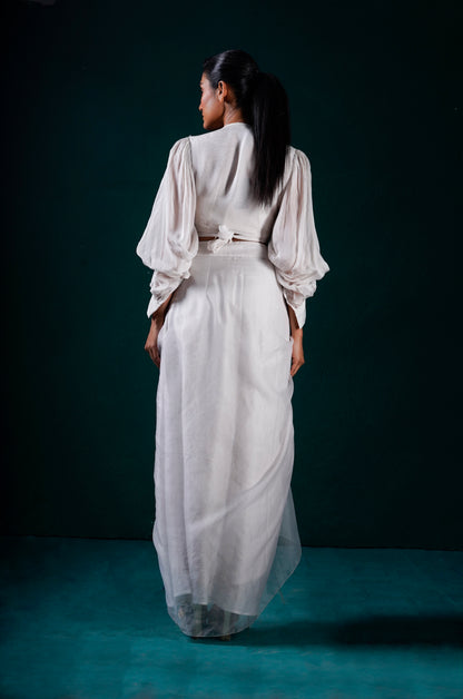 "Serein" top with bustier and skirt