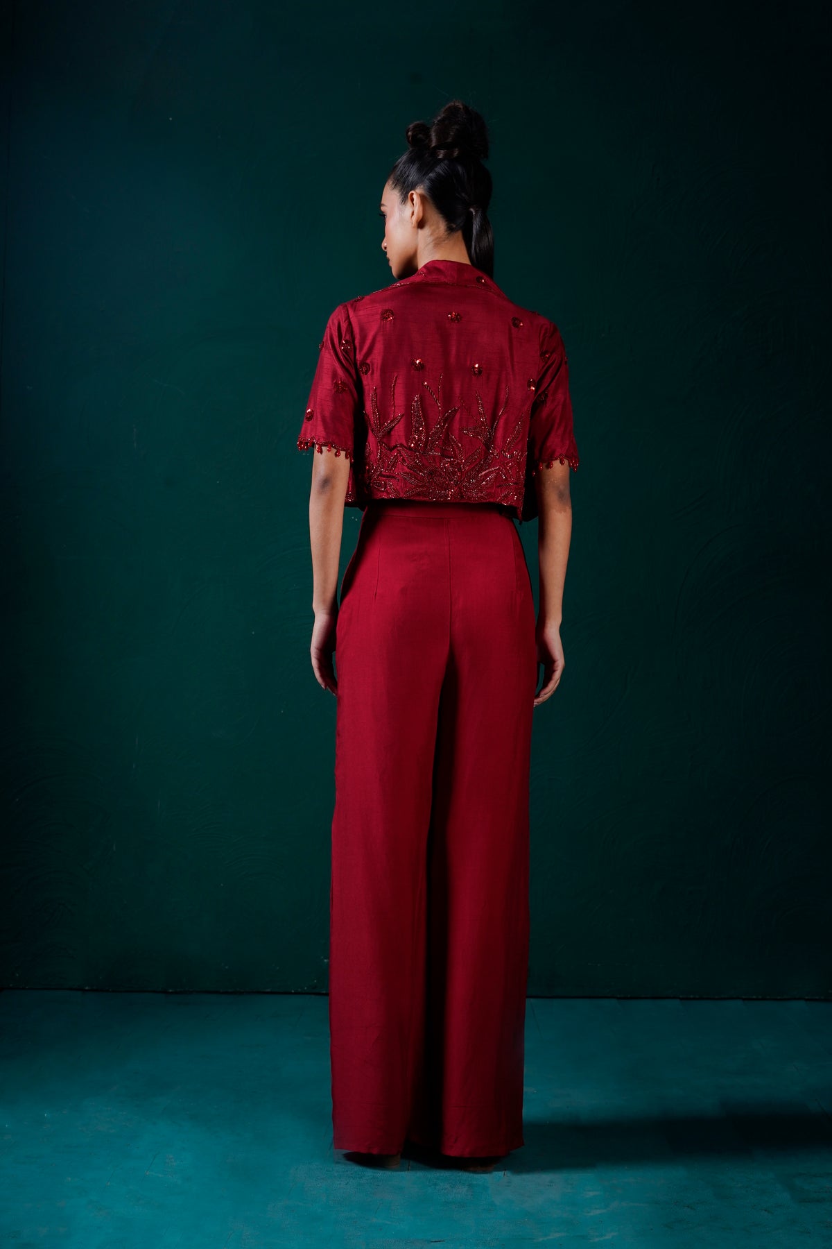 Merlot Jacket with bustier and pants