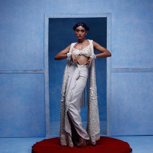 "Moonlit Echo" Cape with bustier & skirt