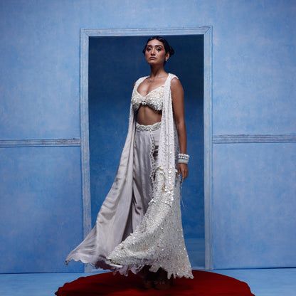 "Moonlit Echo" Cape with bustier & skirt