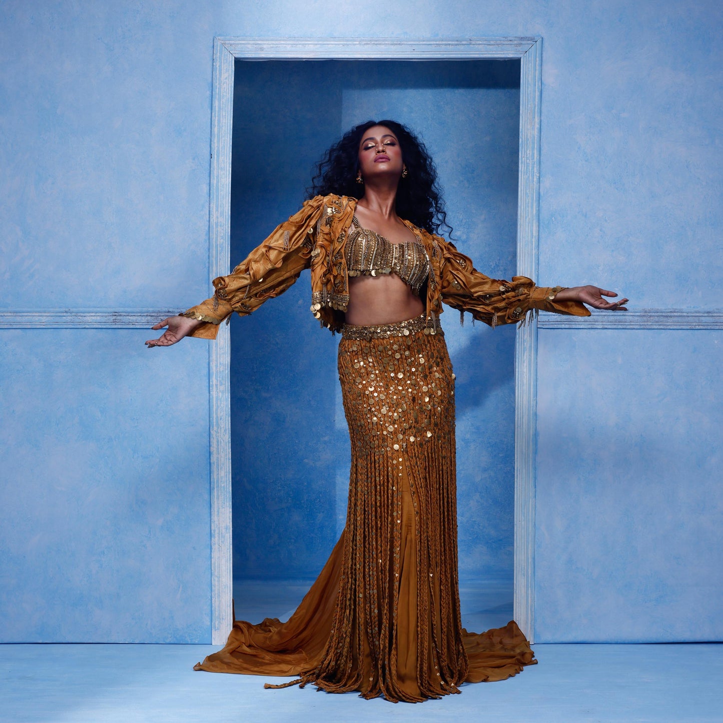 "Gilded" Jacket with bustier & "Gilded" Skirt