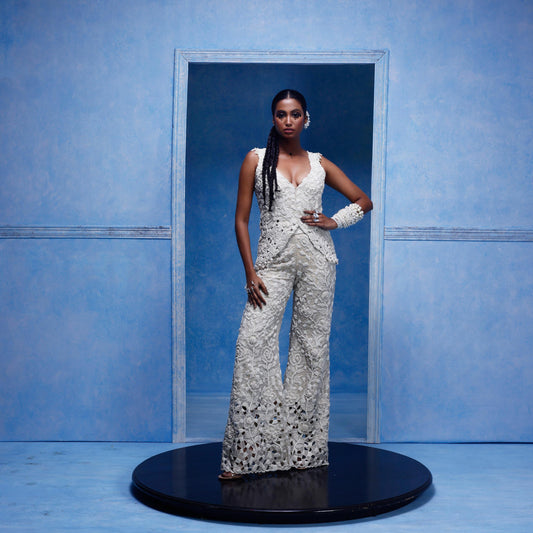 "Stilness" Waistcoat With embroidered Pants