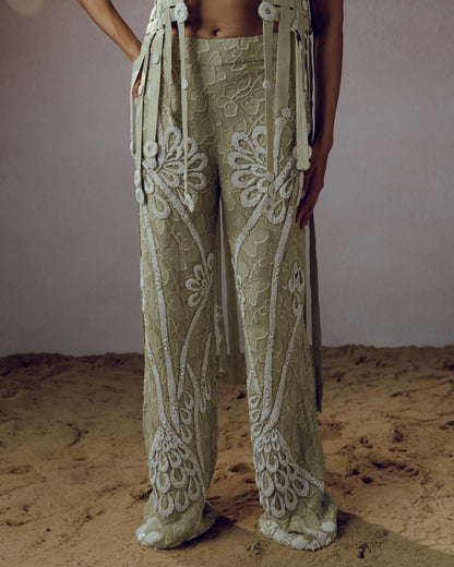 "Eirwyn" Jacket With. bustier & embroidered Pants