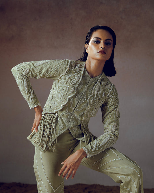"Myrrh" jacket with "Thistle" pants