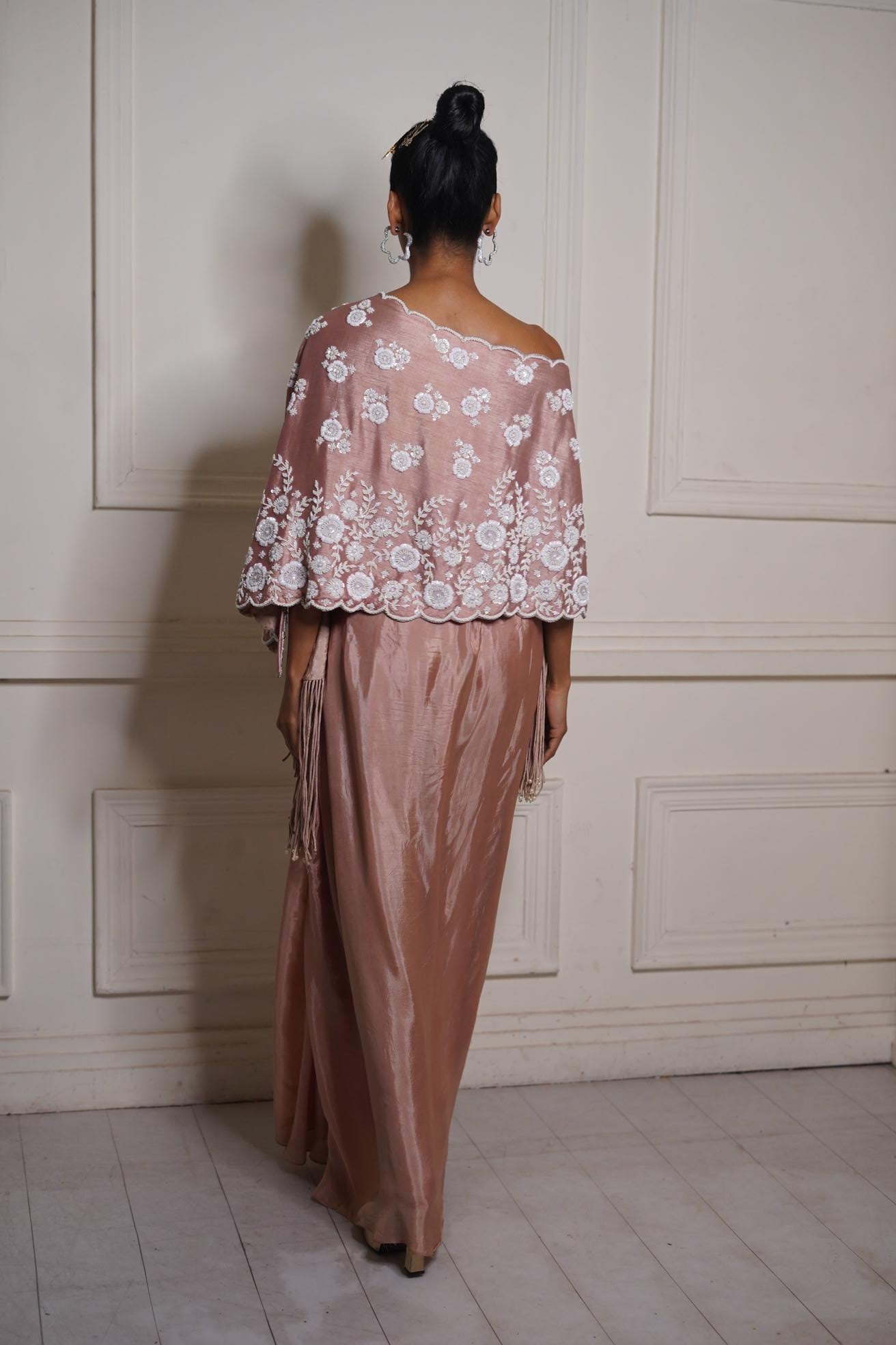 "Loam" Overlay cape, Bustier & Drape skirt