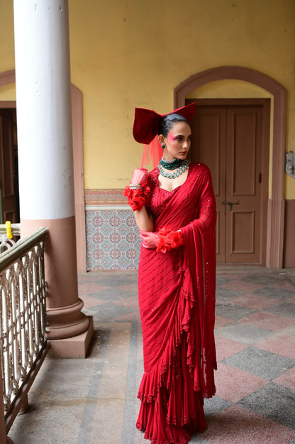 "Torch Fold" Saree with blouse