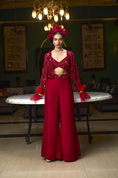 "Inferna" Jacket and Bustier with Flared Pants
