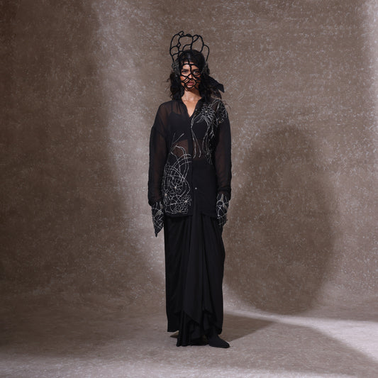 "Writhe" Shirt, bustier & Skirt