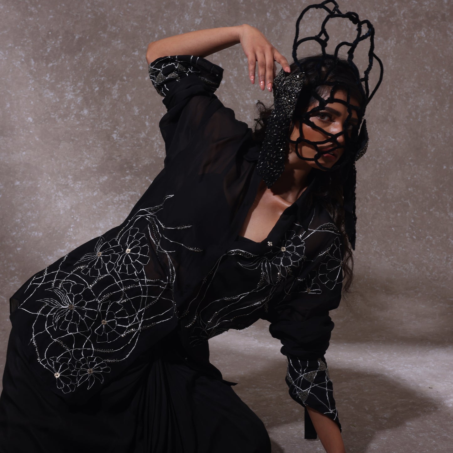 "Writhe" Shirt, bustier & Skirt