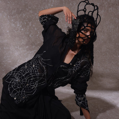 "Writhe" Shirt, bustier & Skirt