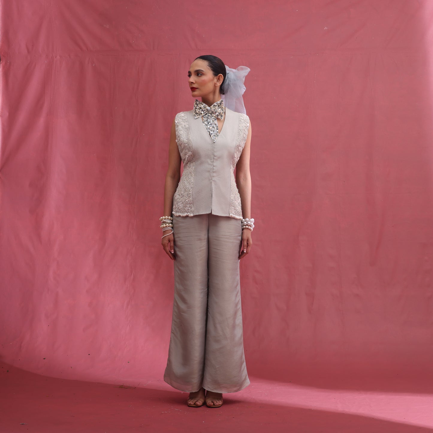 "Glyphh" Waistcoat, bustier & Pants