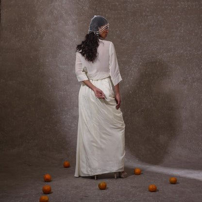 "Flecks" Shirt and Draped Skirt