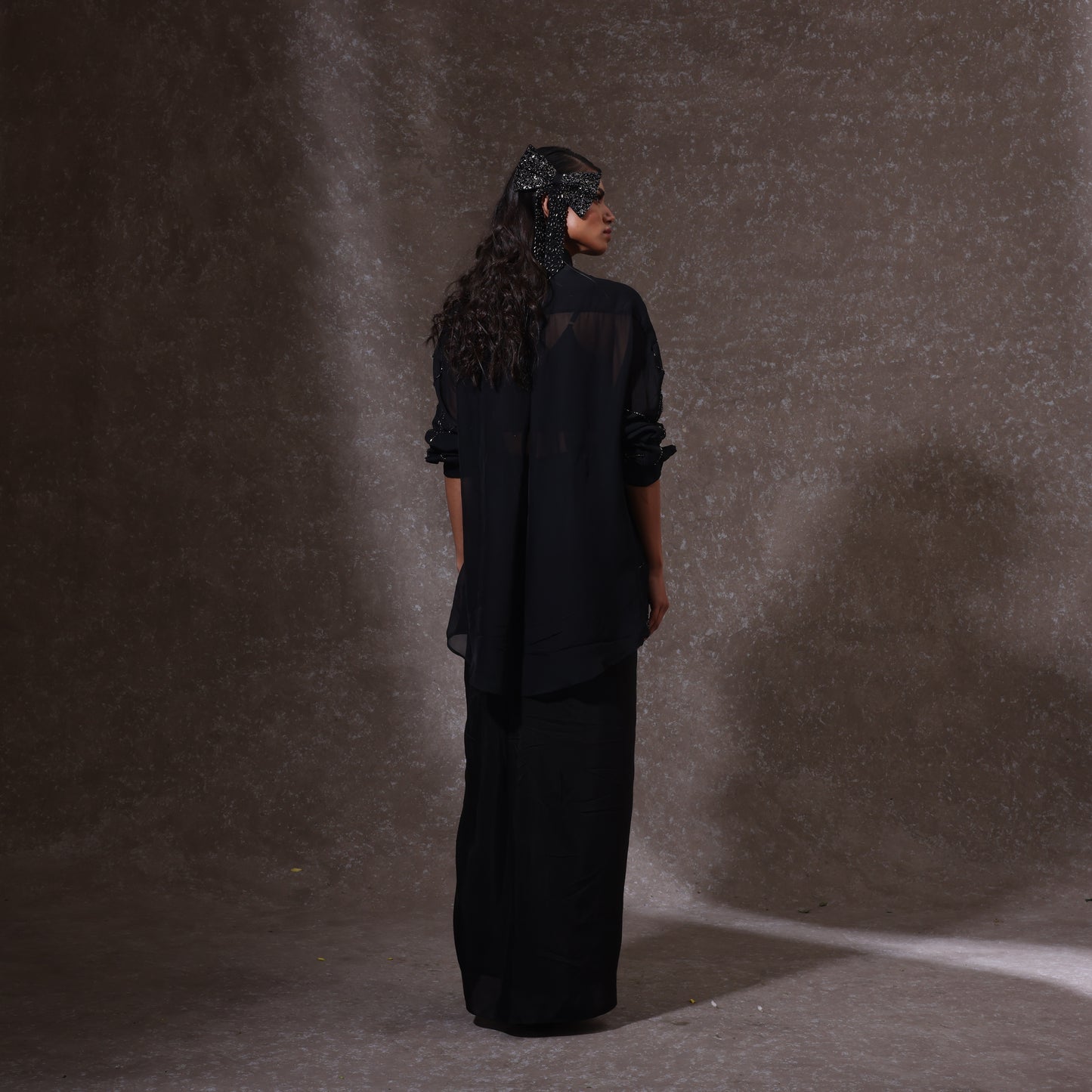 "Voiceless" Shirt With Bustier And Skirt