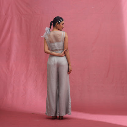 "Dirge" Jacket with bustier & flared pants