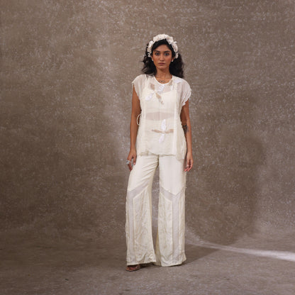 "Mourne" Overlay with Bustier & Flared Trousers