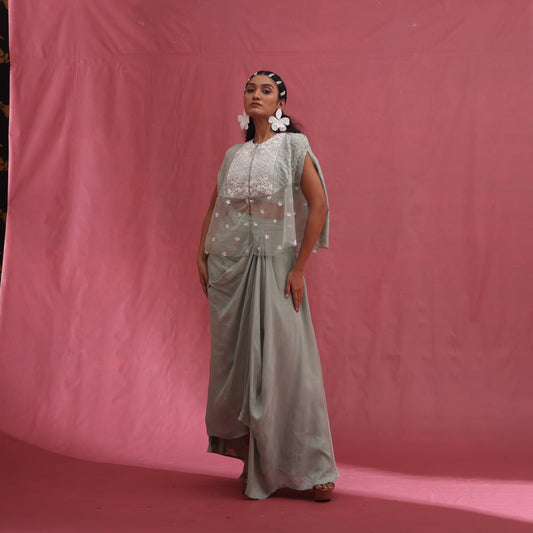 "Incant" Cape with Bustier & drape Skirt