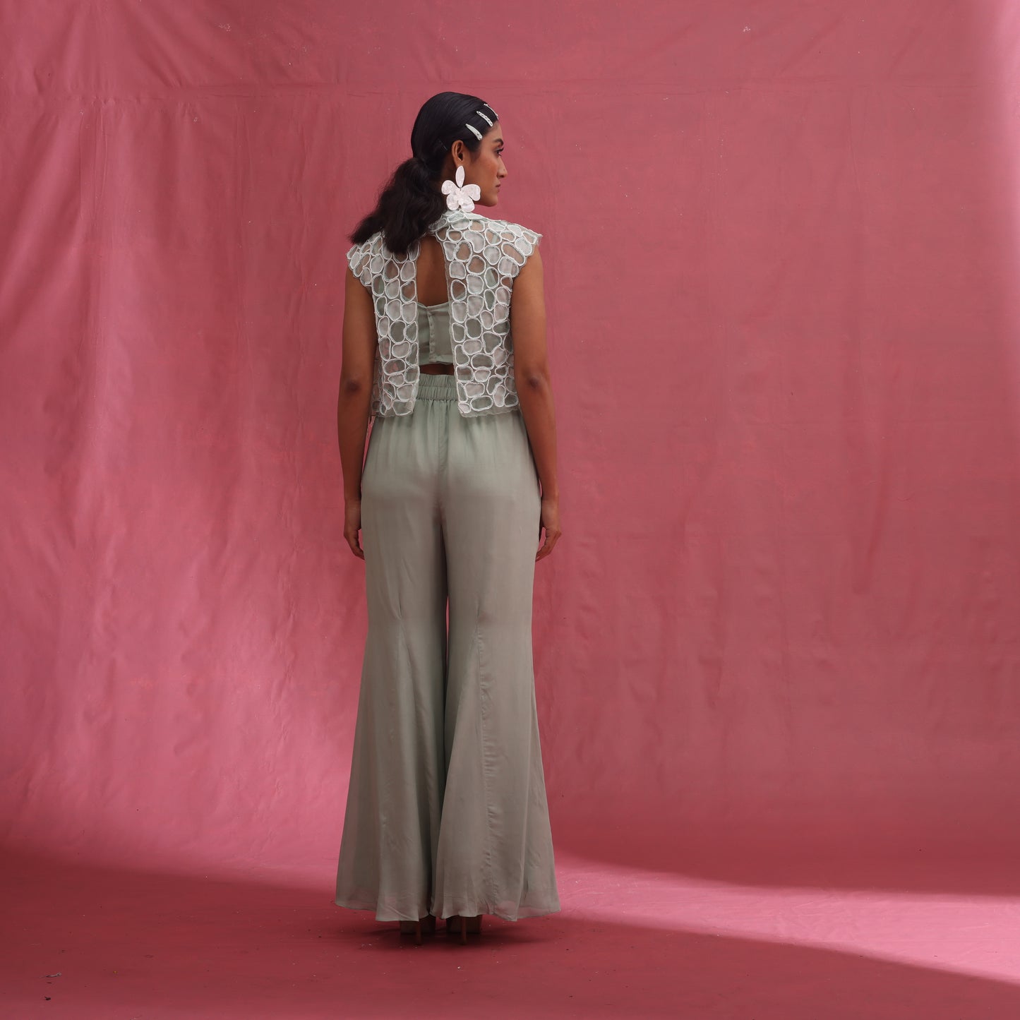 "Cinch" Jacket with Bustier &  Flared Trousers