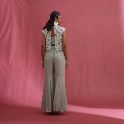 "Cinch" Jacket with Bustier &  Flared Trousers