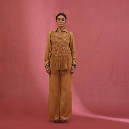 "Morrow" Overlay with Shirt & Flared Pants