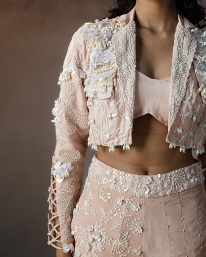 "Lighttrail" Jacket With Bustier & "Seafold" Pants