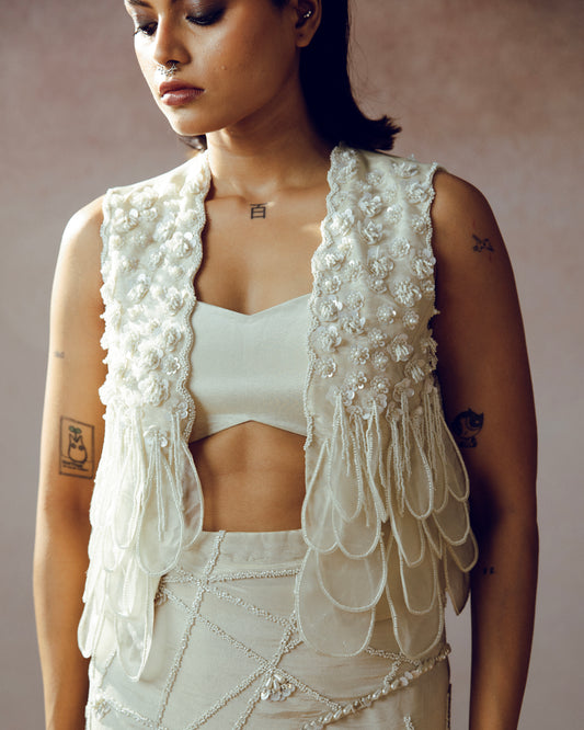 "Gleia" Jacket, bustier & "Sweep" skirt